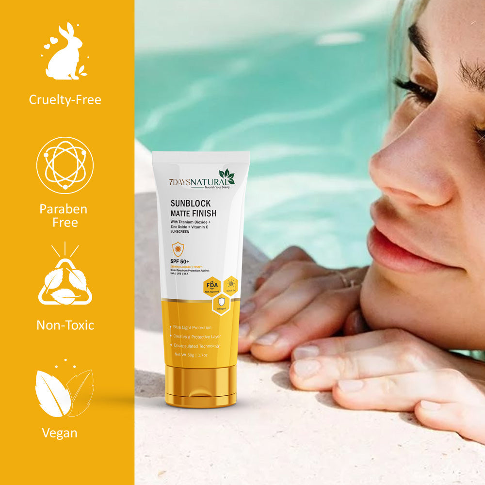 Sunblock Matte Finish SPF 50+ Sunscreen - 50 GM image 6