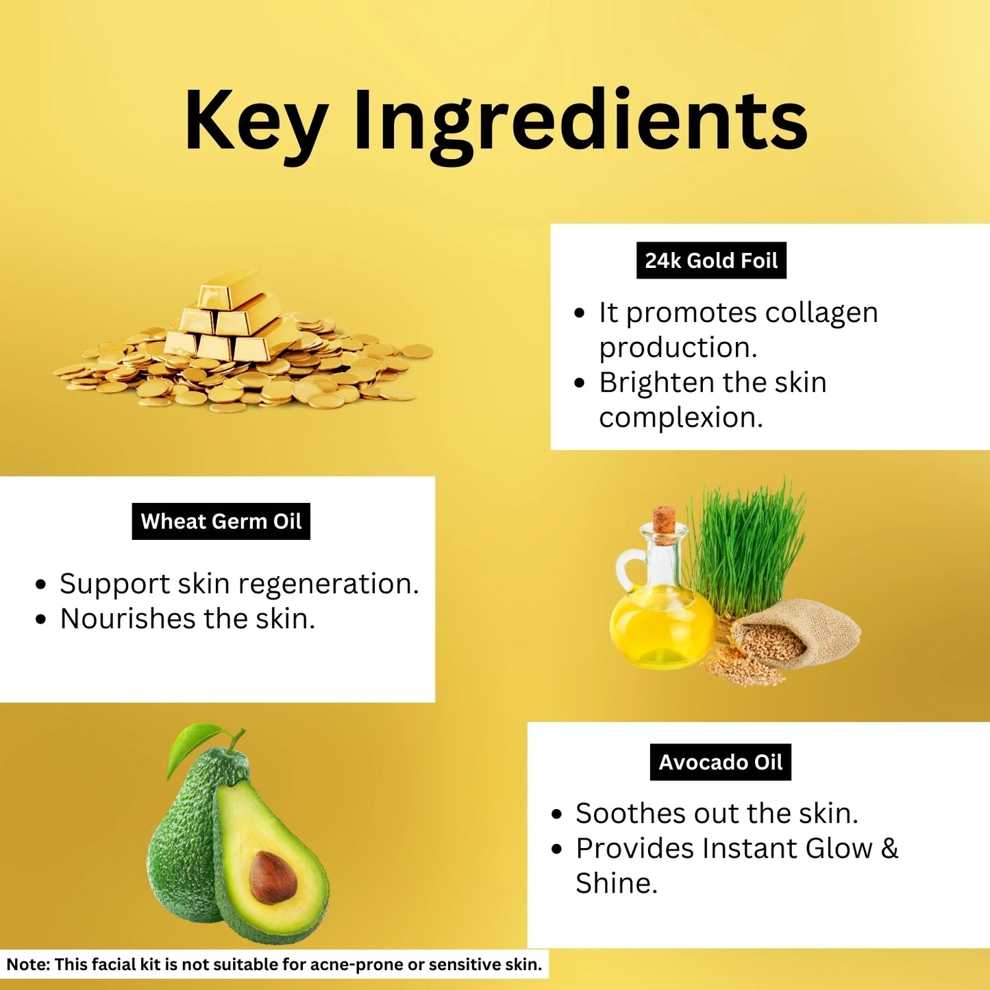 A+ Gold with Olive Oil Facial Kit, 5 Steps – 250gm image 2