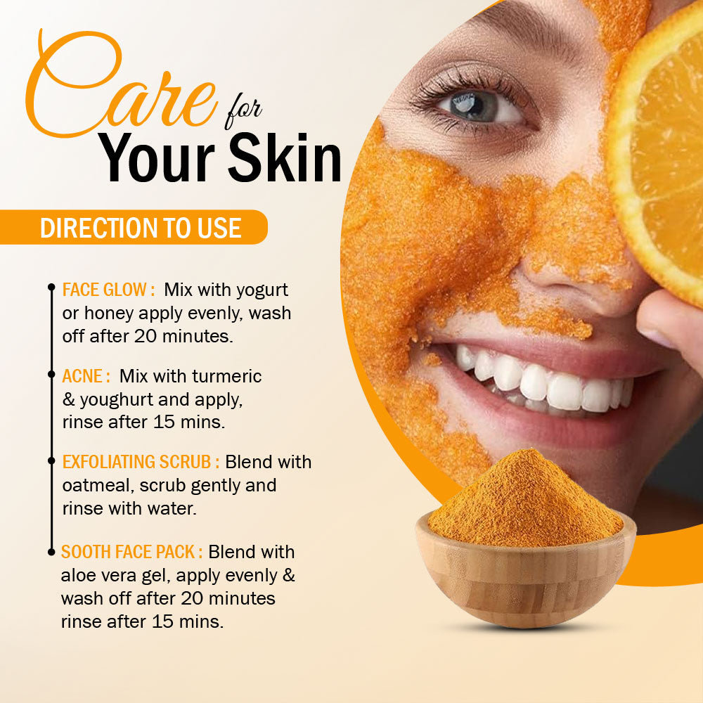 7Days Natural Orange Peel Face Powder Face Pack for Remove Scars, Marks, Dark Spots, Pimples (200 g) image 8