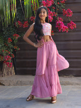 Pink Sequinned Clothing Set