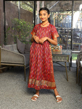 Maroon Maxi Dress - Elganza