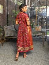 Maroon Maxi Dress - Elganza