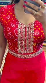 🛍️ 3-Piece Ready Made Lehenga Palazzo Set with Blouse & Designer Shrug