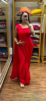 🛍️ Ready To Wear Saree with Blouse & Designer Shrug Set