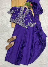 🛍️ Ready To Wear Saree with Blouse & Designer Shrug Set