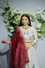 Designer Embroidered Heavy Tissue Silk Lehenga Choli with Peacock Motif