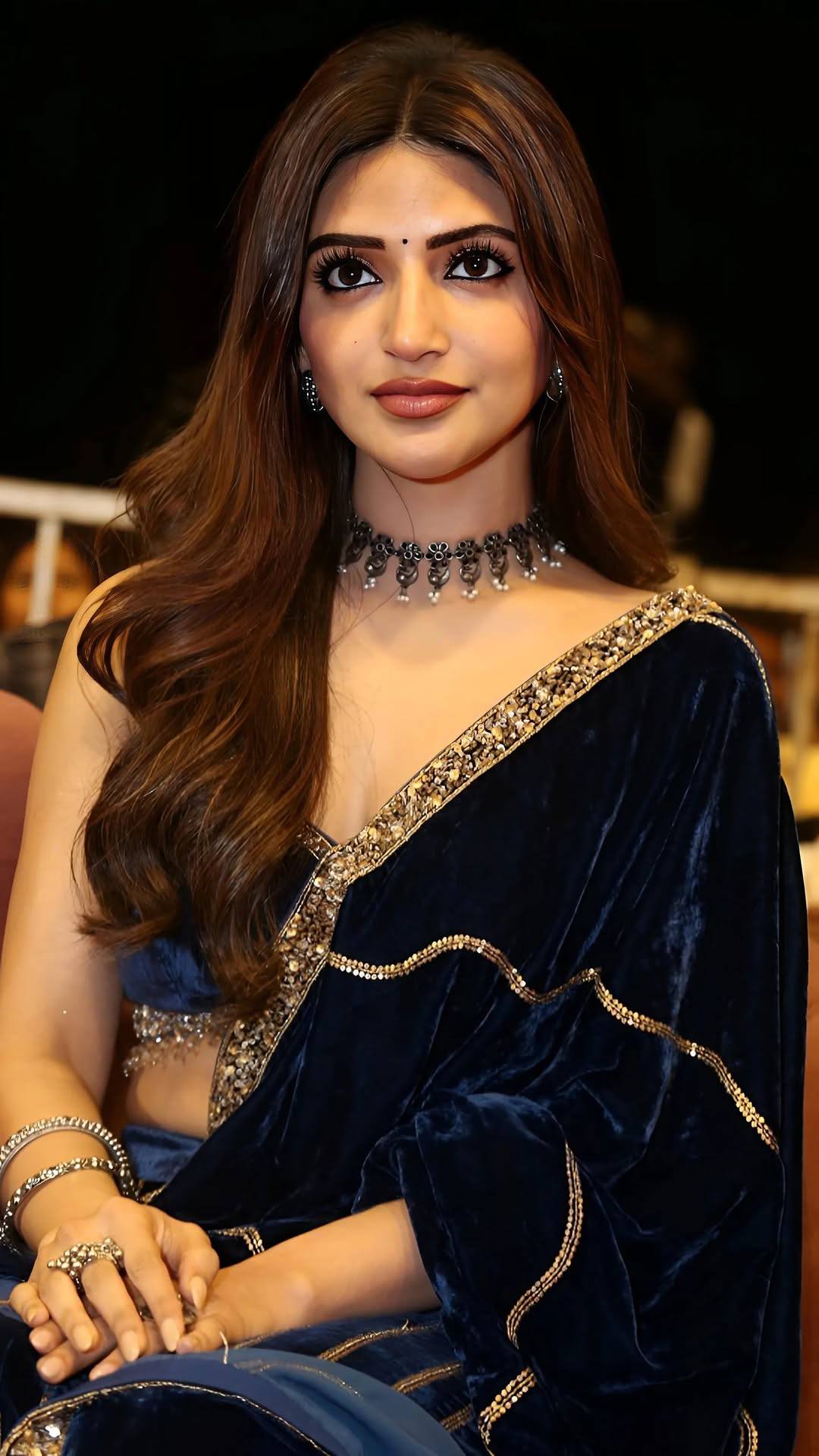 Velvet Plazzo Set with Designer Blouse & Dupatta